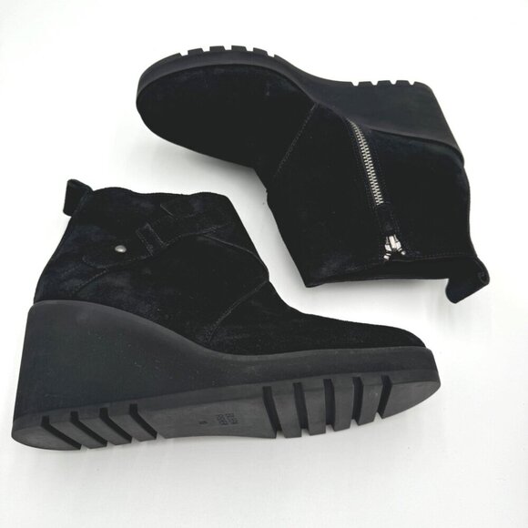 Eileen Fisher Tinker Wedge Bootie in Suede Black Woman size 10 - Picture 8 of 13
